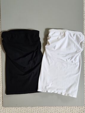 Bebe Tube Tubs In Black & White, Two For $15.